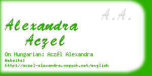 alexandra aczel business card