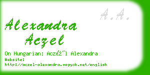 alexandra aczel business card